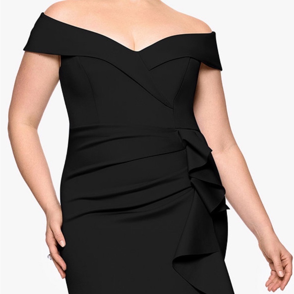 Xscape Black Asymmetrical Dress